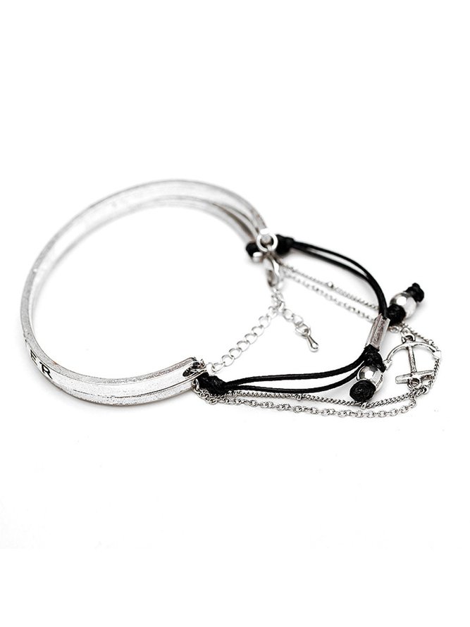 Vintage Personality English Slogan Bracelet 2 Pieces