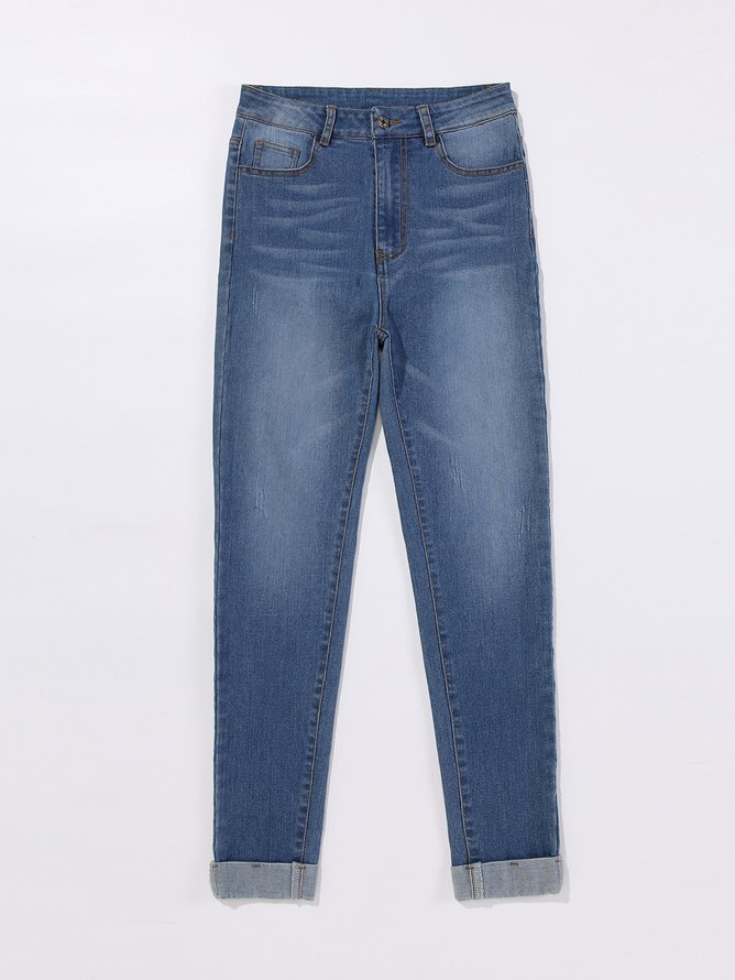 Plain Tight Casual Denim&jeans