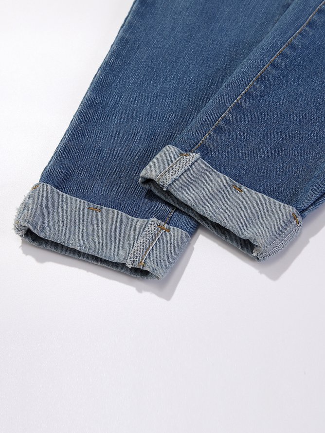 Plain Tight Casual Denim&jeans