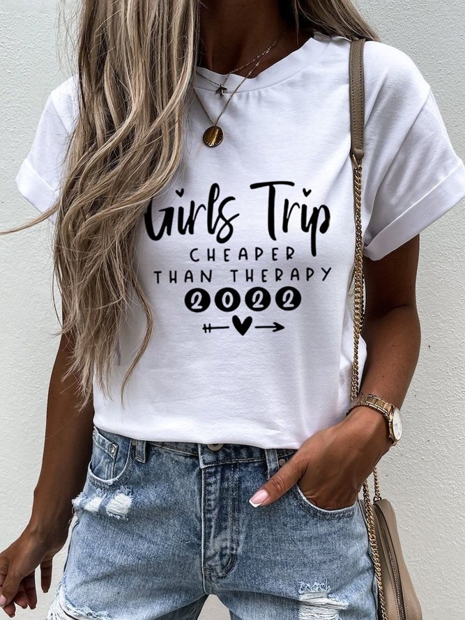 Casual Crew Neck Regular Fit T-shirt