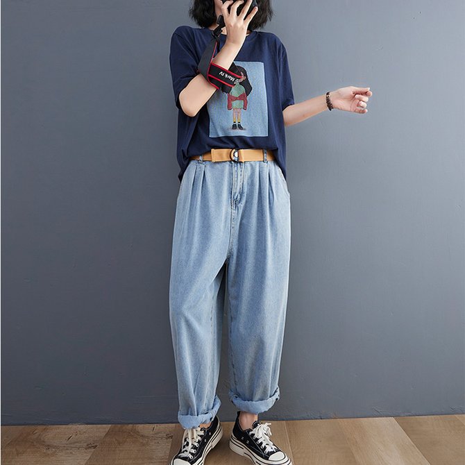 Solid Casual Denim&jeans
