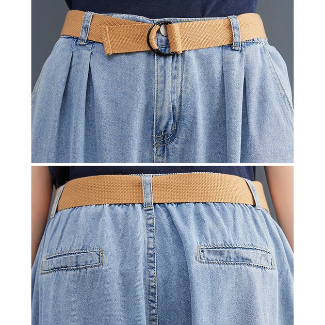 Solid Casual Denim&jeans