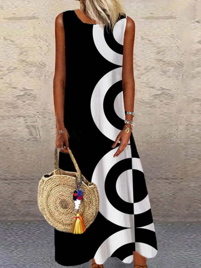 Loosen Color Block Maxi