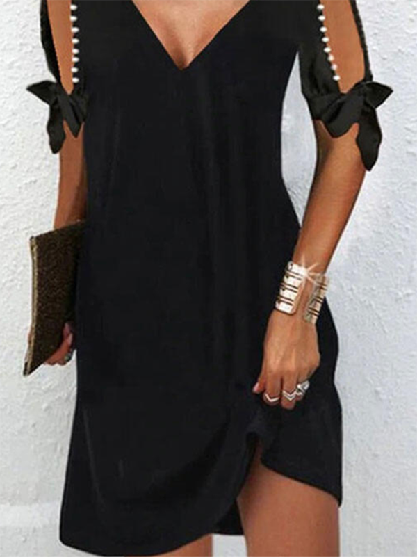 V Neck Regular Fit Plain Shorts
