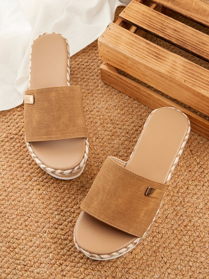 Wedge Heel Slippers