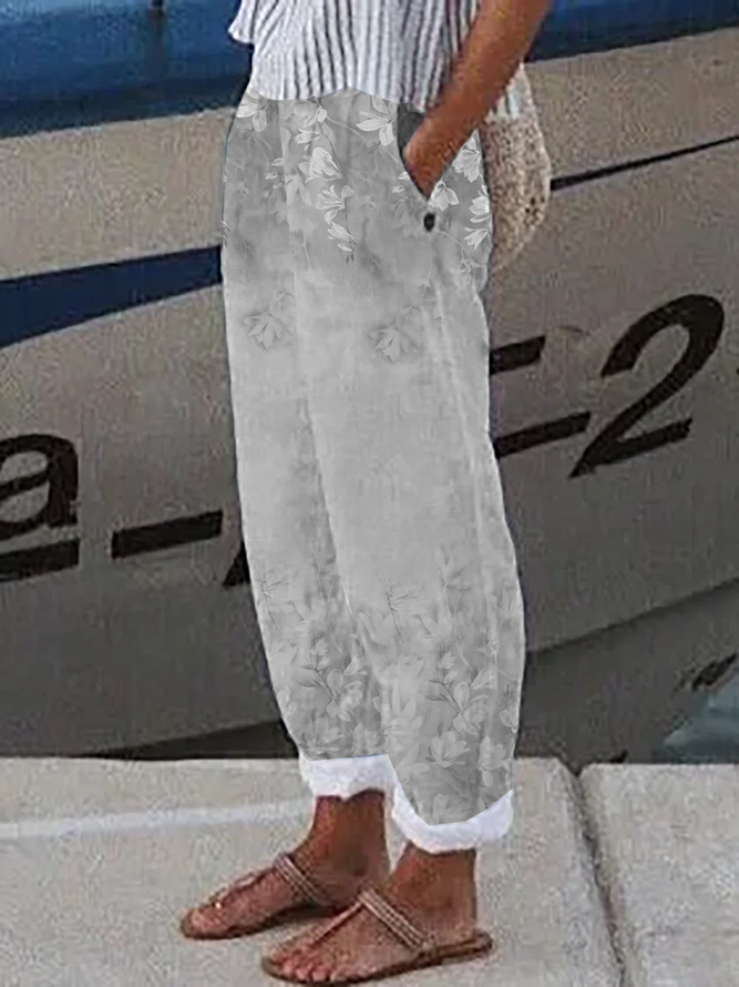 Casual Floral Pants