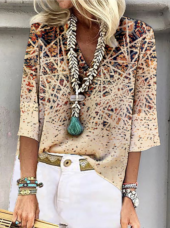 Ethnic Casual Loose Top