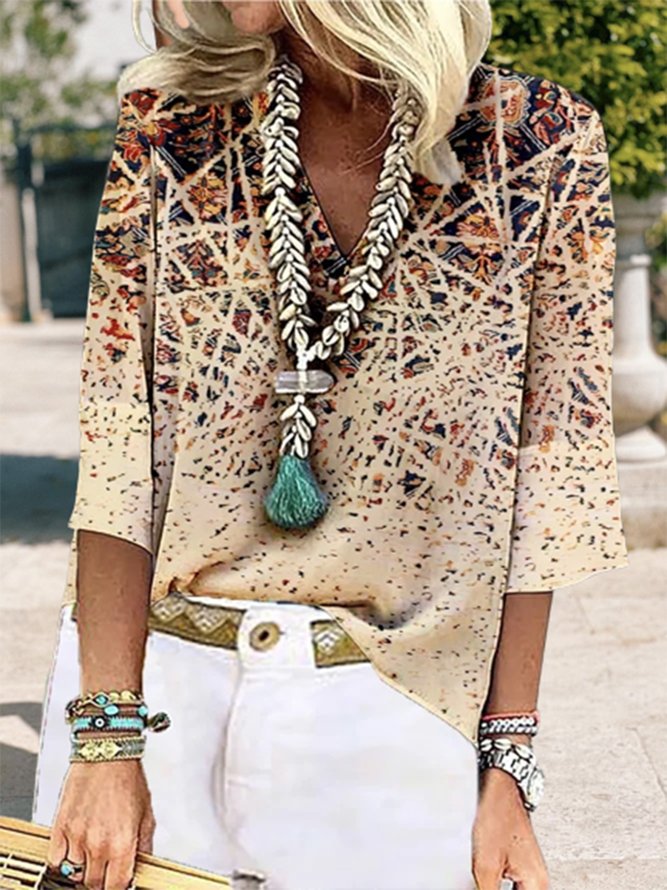 Ethnic Casual Loose Top