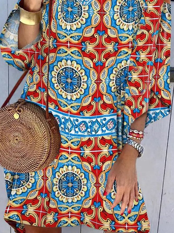 Casual V Neck Ethnic Shorts