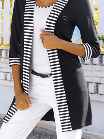 Casual Striped Loose Cardigans