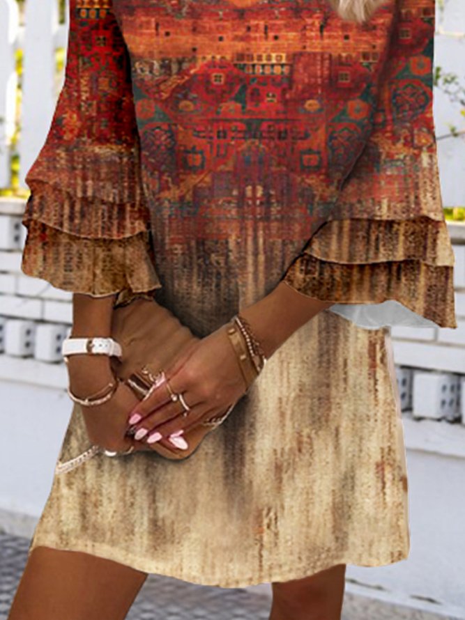 Loose V Neck Ethnic Shorts