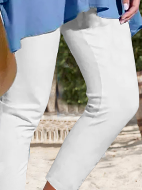 Casual Cotton Plain Pants