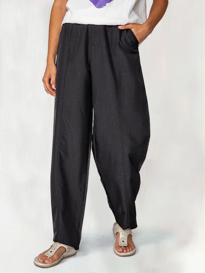 Casual Cotton Blends Pants