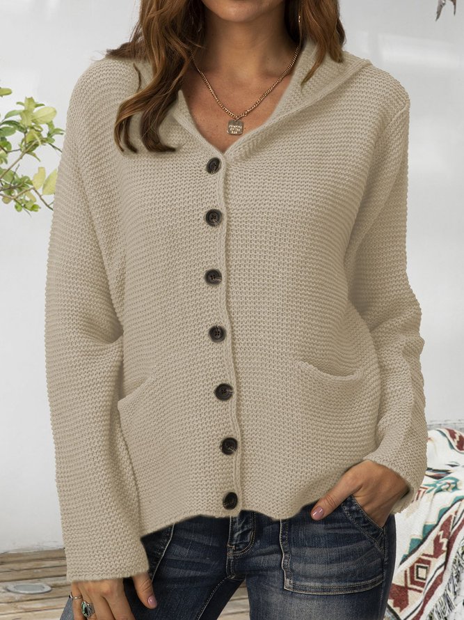 Casual Pockets Sweater coat