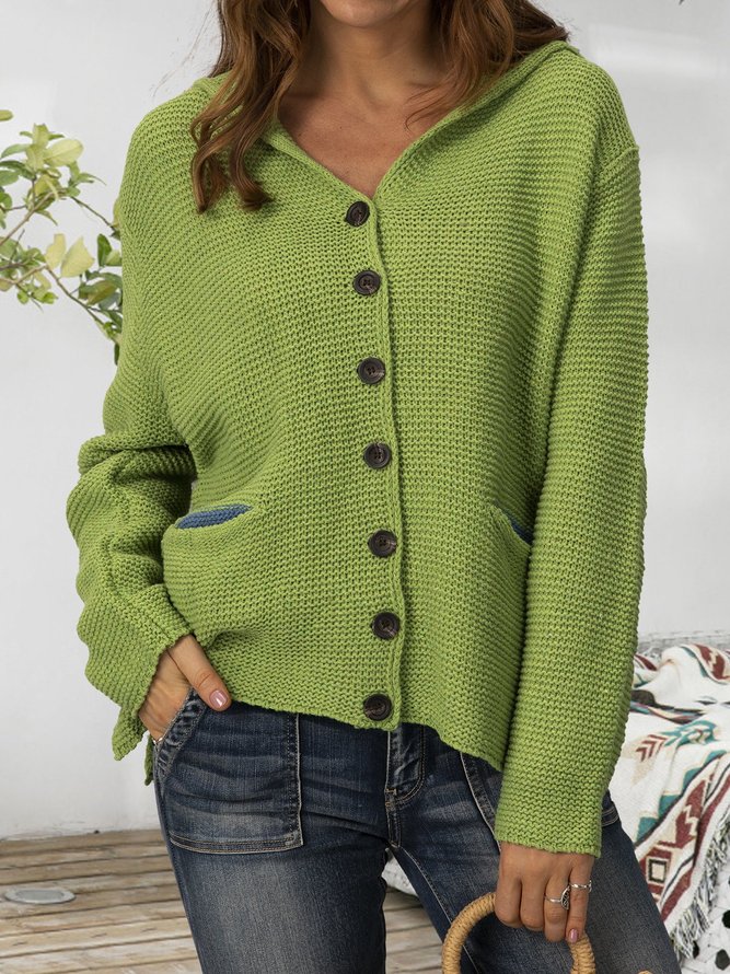 Casual Pockets Sweater coat