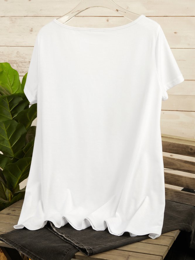 Plain V Neck T-shirt