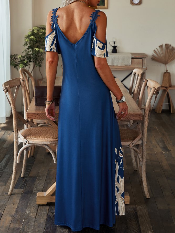Cotton Blends Boho Maxi