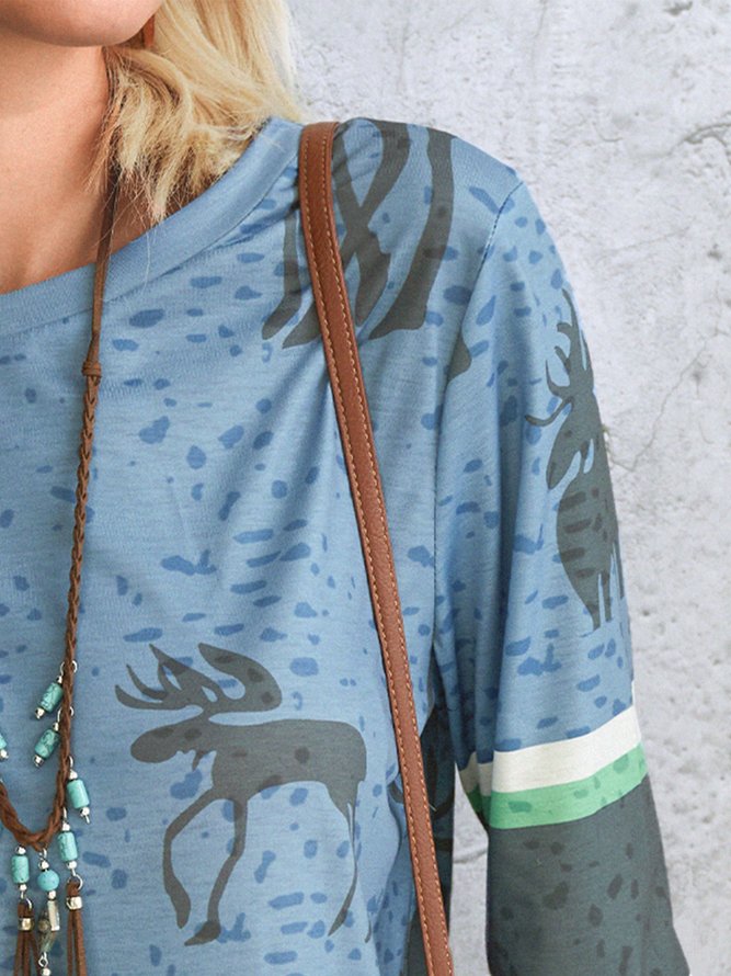 Cotton Blends Casual T-shirt