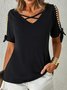 Jersey Basics Plain V Neck T-shirt