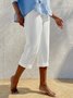 Solid Linen Loosen Linen & Cotton Bottoms