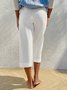 Solid Linen Loosen Linen & Cotton Bottoms