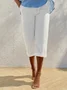 Solid Linen Loosen Linen & Cotton Bottoms