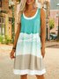 Casual Sleeveless Beach Ocean Printed Dress