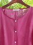 Solid Cotton Blends Blouses