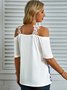 Floral V Neck Casual T-shirt