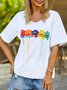 Women Floral Summer Casual V neck Lightweight Short sleeve Loose Cotton H-Line Top