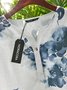 Floral Henley Loosen Blouses