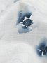 Floral Henley Loosen Blouses