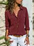 Loosen Casual Shirt Collar Blouses