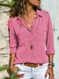 Loosen Casual Shirt Collar Blouses