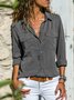 Loosen Casual Shirt Collar Blouses
