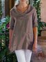 Pockets Casual Solid Causal Top