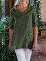 Pockets Casual Solid Causal Top