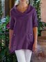 Pockets Casual Solid Causal Top