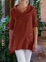 Pockets Casual Solid Causal Top