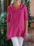 Pockets Casual Solid Causal Top