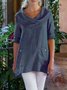 Pockets Casual Solid Causal Top