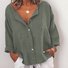 Solid Cotton Blends Blouses