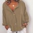 Solid Cotton Blends Blouses