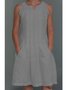 Solid Linen Linen Maxi Knitting Dress