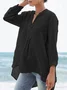 Ruched Casual Cotton Blouses