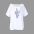 Loosen V Neck Cotton Blends T-shirt