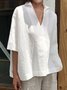 Half Sleeve V Neck Top