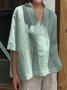 Half Sleeve V Neck Top
