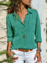 Loosen Casual Shirt Collar Blouses