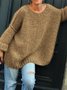 Stripes Crew Neck Casual Long Sleeve Sweater